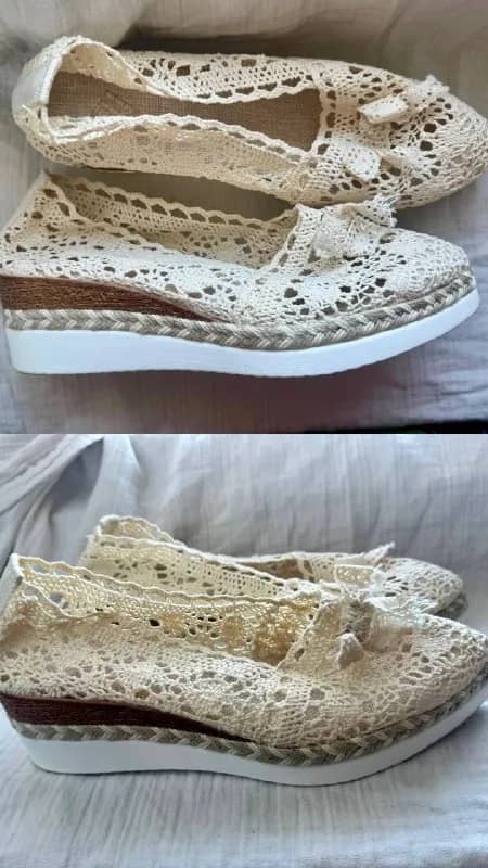 Ажурные летние туфли / Эспадрильи на танкетке 👡 — Батуми — 25 ₾