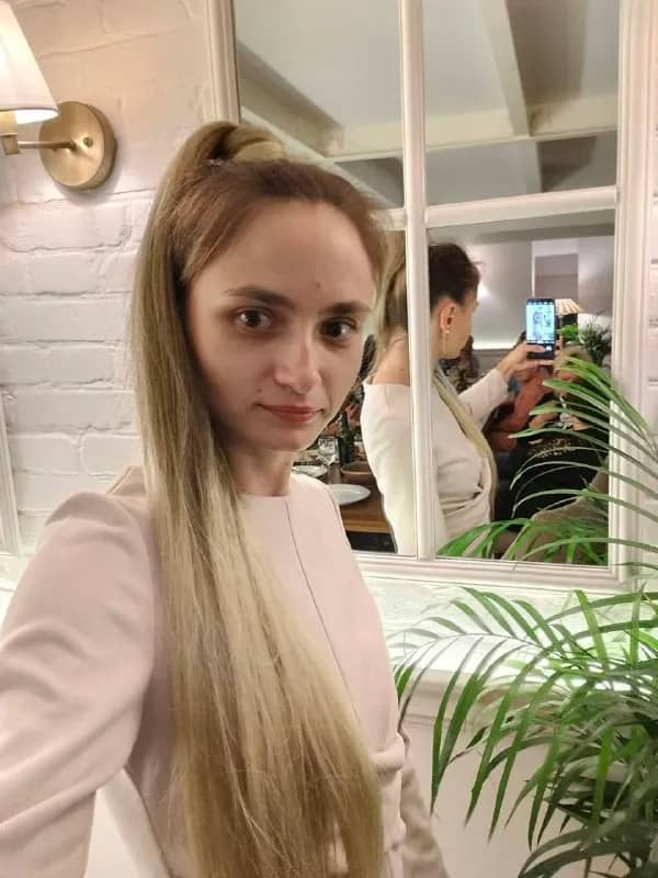 Искусственный хвост блонд-амбре 80 см — Батуми — 50 ₾