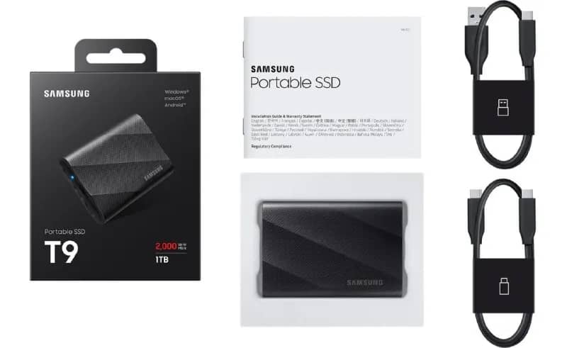 Samsung Portable SSD T9 Gen 2×2 1TB Black — Тбилиси — 600 ₾