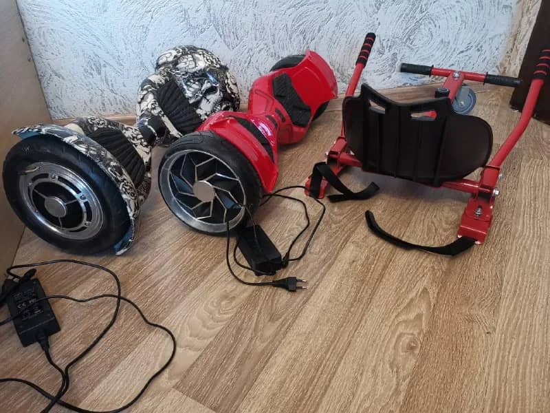 GyroScooter/GyroBoard/HoverBoard) Колёса мягкие надувные с камерами 10 дюймов, синяя подсветка сзади — Батуми — 100 ₾