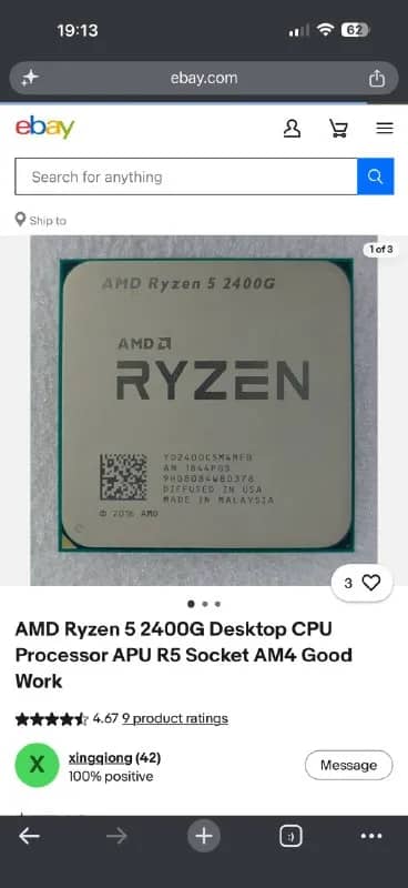 Процессор Ryzen 5 2400G — Тбилиси — 90 ₾
