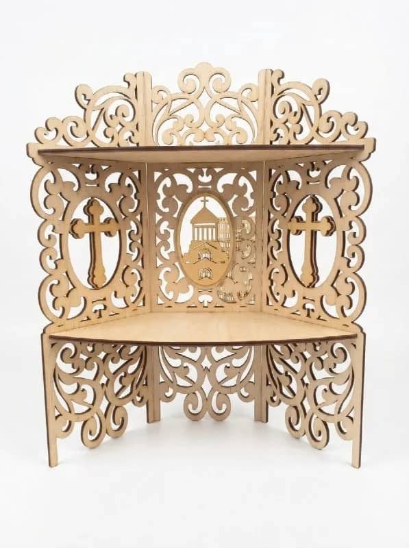 Medium tabletop shelf for icons with a church. — Батуми — 75 ₾
