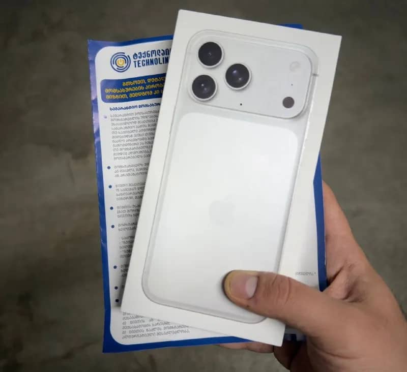 iPhone 17 Pro Max 256 ГБ; поддерживает физическую SIM-карту. Упаковка запечатана — коробку вскроет с — Тбилиси — 3 700 ₾