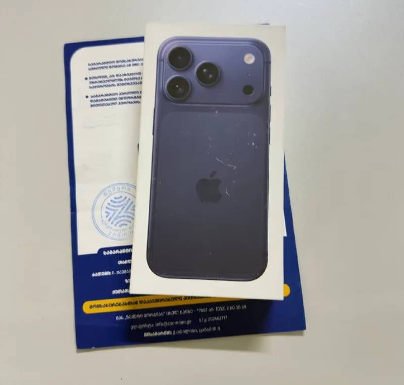 iPhone 17 Pro 256 ГБ; поддерживает как физическую SIM-карту, так и eSIM. Упаковка запечатана; коробк — Тбилиси — 3 350 ₾