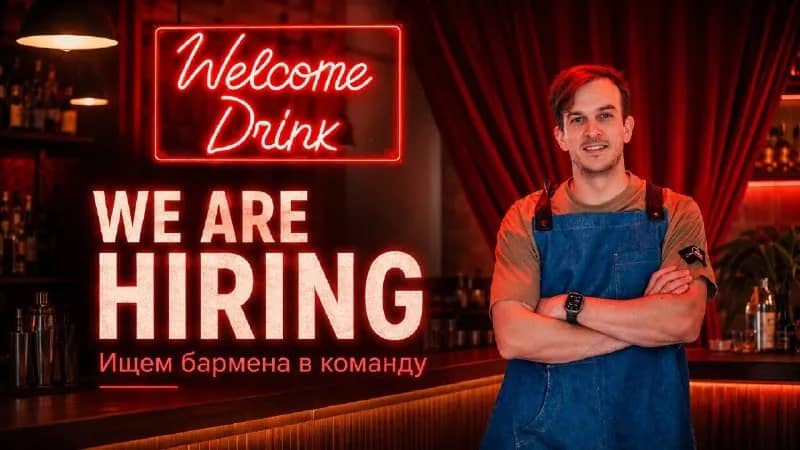 WELCOME DRINK ИЩЕТ БАРМЕНА — Тбилиси — 9 ₾
