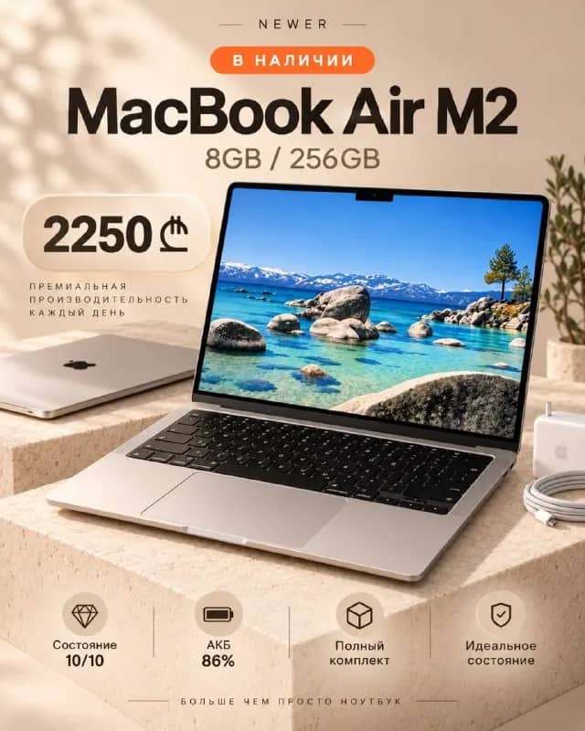 MacBook Air M2 8/256GB — Батуми — 2 250 ₾