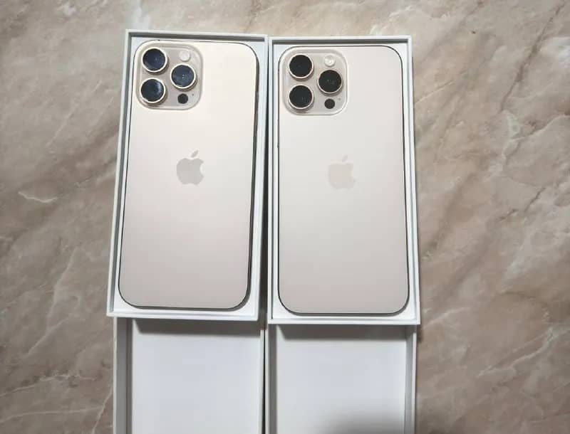 iPhone 16 Pro Max 256 ГБ (цвет Desert Titanium) — в идеальном состоянии; без царапин, не вскрывались — Тбилиси — 2 400 ₾