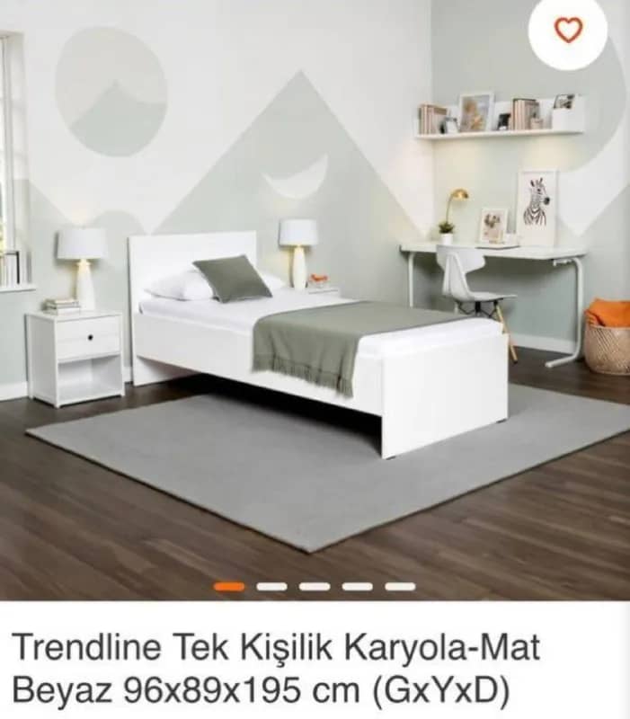 Односпальная кровать с матрасом 96x89x195 — Стамбул — 4 000 ₾