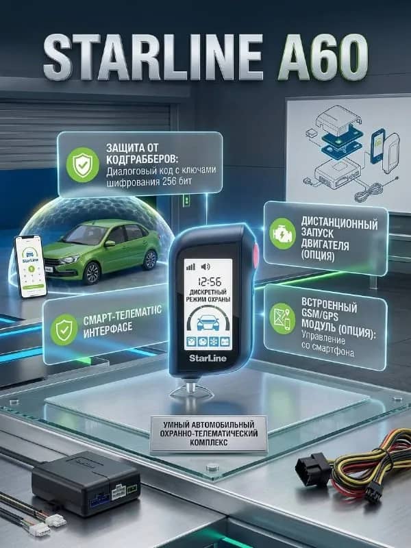 StarLine A60 ECO — автозапуск, защита от угона новая, пишите в лс отвечу на все вопросы — Алматы