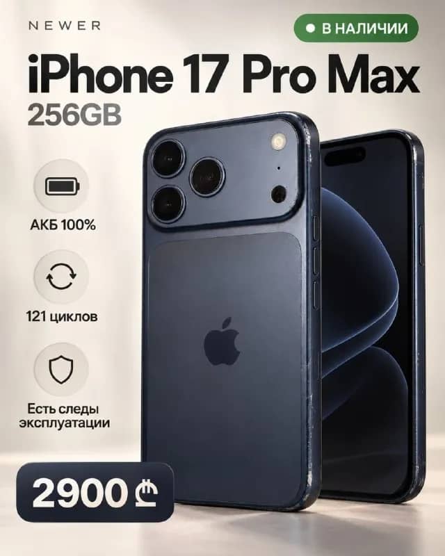 iPhone 17 Pro Max 256GB — Black — Батуми — 2 900 ₾