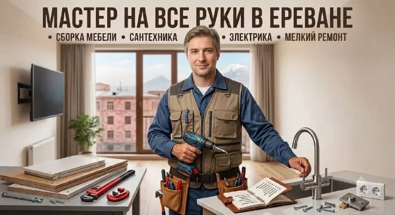1-2 часа в любой район города и аккуратно решу бытовые задачи без посредников и переплат. — Ереван