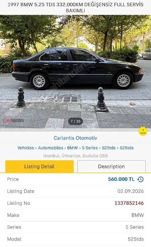 BMW 5 series — Стамбул