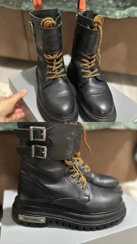 Harley Davidson Black Leather Kadın Bot & Bootie в хорошем состоянии, 37 размер. — Анталия — 2 200 ₺