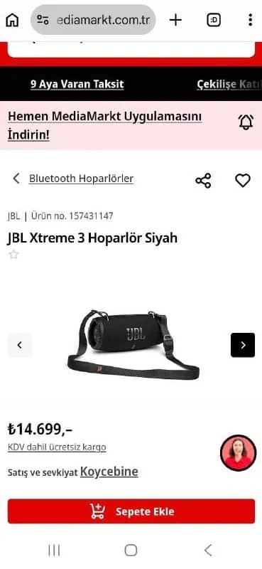 Портативная bluetooth колонка JBL Xtreme 3 — Анталия — 12 000 ₺