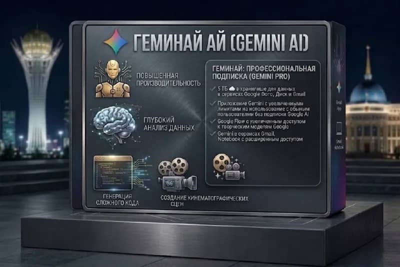 Gemini AI Pro 4 на месяца. — Астана