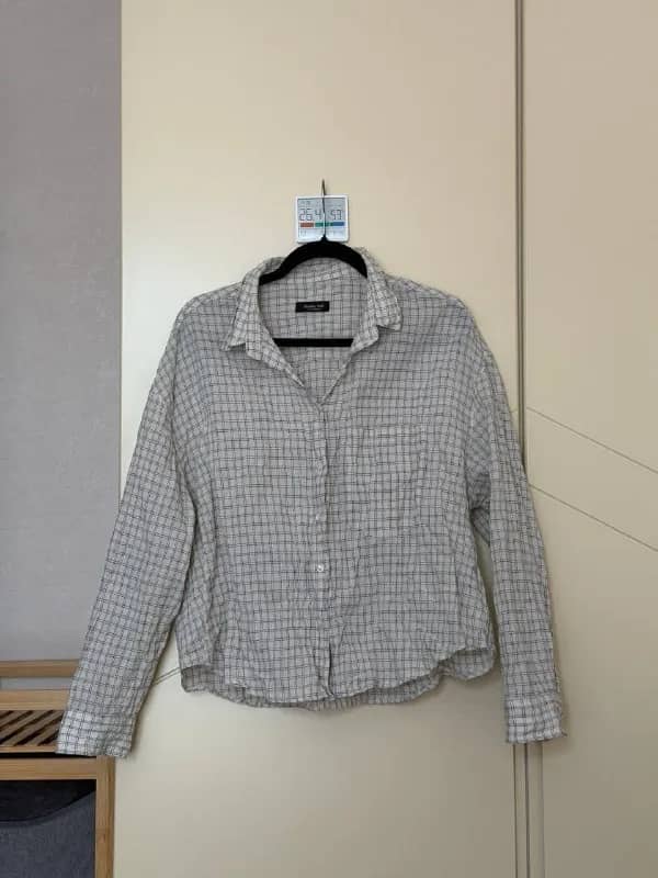 Льняная укороченная рубашка Massimo Dutti размер L — Тбилиси — 60 ₾