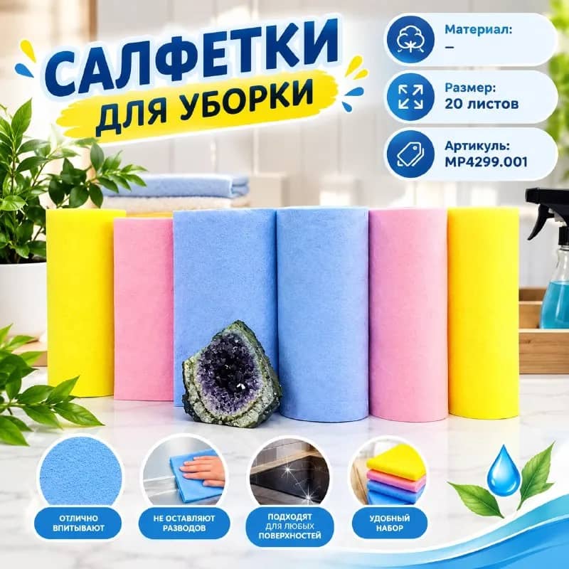 Салфетки для уборки 20 листов — Стамбул — 190 $