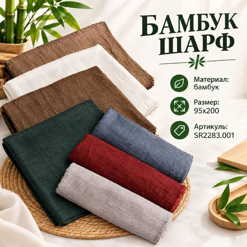 Бамбуковый шарф 95×200 — Стамбул — 270 $