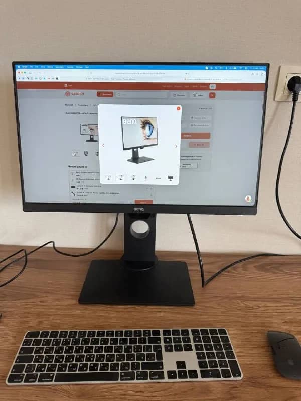 Продам монитор 24» BenQ GW2480-T 220лари. Уникальная эргономическая подставка с огромным диапазоном — Тбилиси — 220 ₾