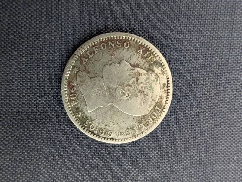 Испанская песета 1904 года, серебро — Тбилиси — 50 ₾