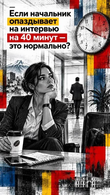 Если начальник опаздывает на интервью на 40 минут — это нормально? — Ереван