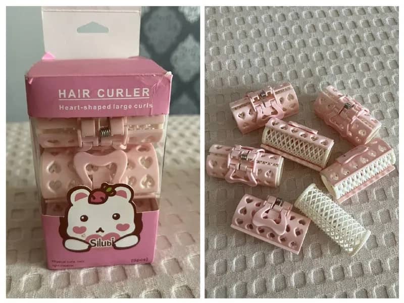 Комплект розовых бигуди-клипс Silubi 6 шт. — Анталия — 150 ₺