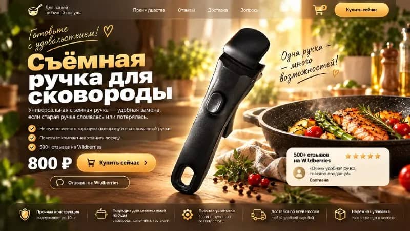 Сломалась ручка — а сковорода ещё отличная? Не меняйте всю посуду. — Минск — 800 Br