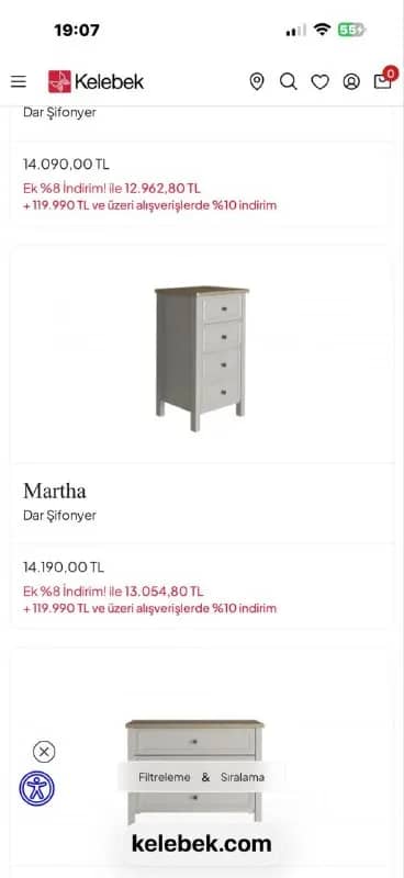 Новый комод с зеркалом — Анталия — 14 000 ₸