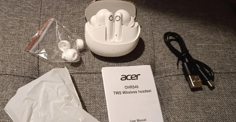 Acer. TWS Беспроводные наушники, высококачественное декодирование, 3D объемный звук, усиление басов — Батуми — 40 ₾