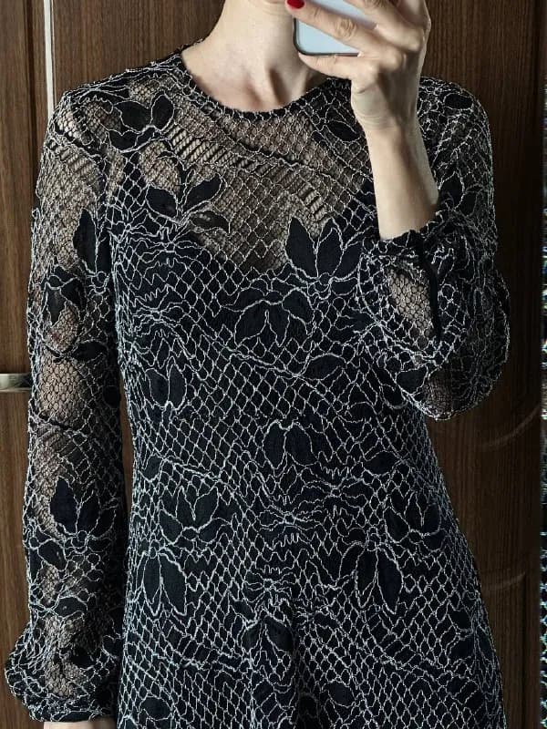 Zara, размер Xs/S. Одето на рост 165. Платье из 2х частей: внизу черное полупрозрачное из шифона и — Тбилиси — 49 ₾