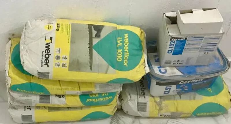 1. Жидкий пол Weberfloor LVL 1010, 5 мешков. Турция 40Gel/шт. При покупке 5 мешков гидроизоляция Cer — Тбилиси — 40 ₾