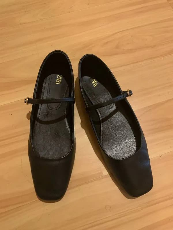 Кожаные балетки Zara, размер 38 — Тбилиси — 120 ₾
