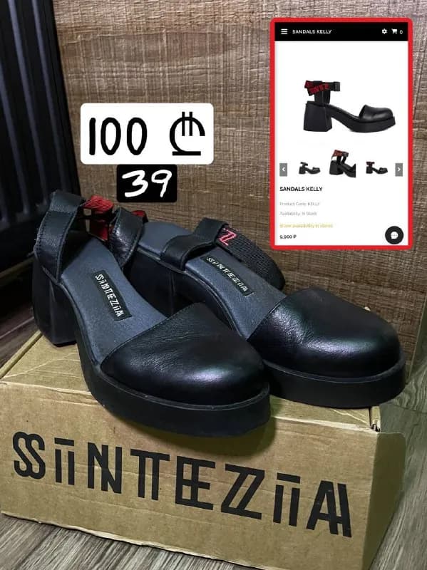 1. Sintezia Sandals Kelly, 39 размер, носились 2 раза — 100 GEL — Тбилиси — 100 ₾