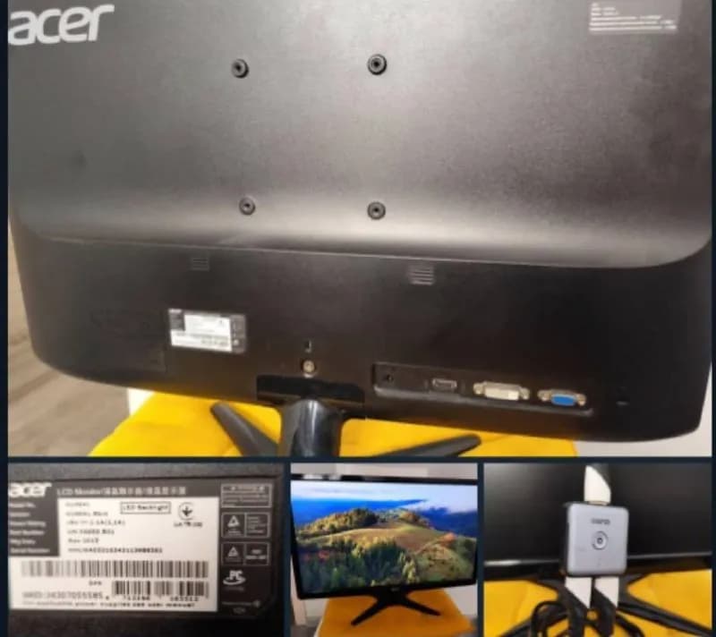 Acer 24” 1920x1080 Порты HDMI, DVI, VGA - 100лари. Впридачу дам два кабеля и HDMI-свитчер (чтобы с н — Батуми — 100 ₾