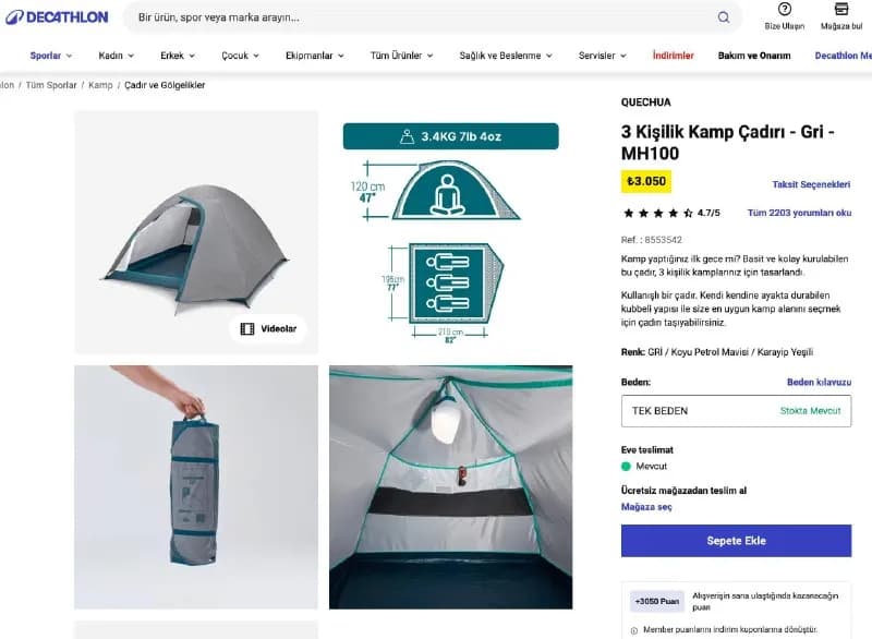 Decathlon (не открывали) 180 gel. Купила в декатлоне в Турции. — Батуми — 180 ₾