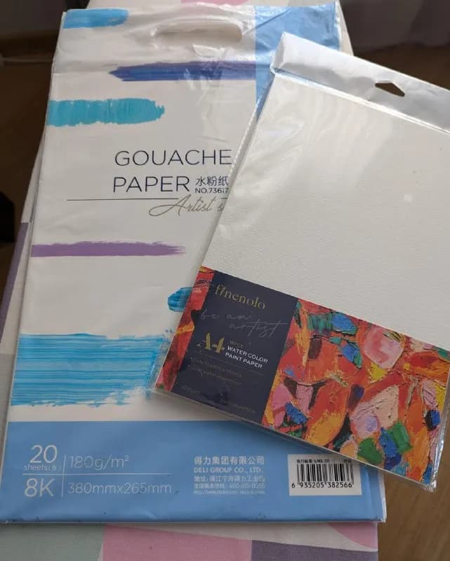 1) watercolor paper paint paper A4 300gsm — осталось 12 листов — Тбилиси — 6 ₾