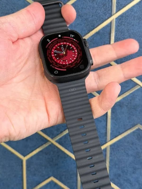 Apple Watch Ultra 3 49mm Black Ti Black Ocean Band