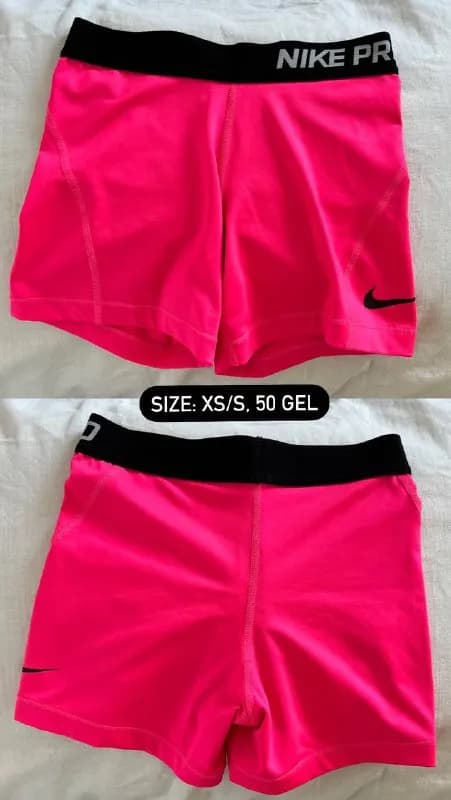 1. Шорты Nike Pro, женские, размер XS, не используются, потому что в спорте, к которому я их покупал — Тбилиси — 50 ₾