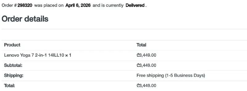 Lenovo Yoga 7 14ILL10 / 83JQ0052RK — Батуми — 3 449 ₾