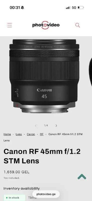 canon RF 24 F1.8 $400 — Батуми — 2 $