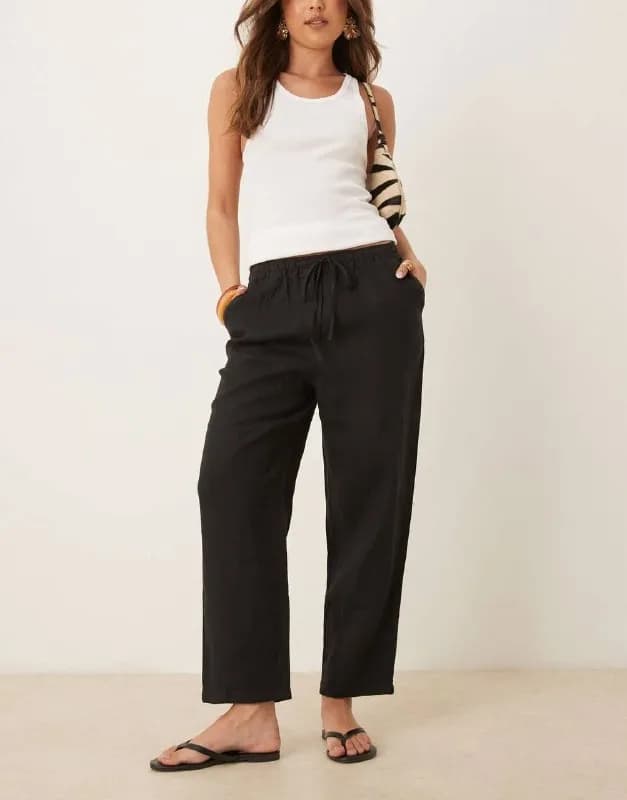 Mango чёрные льняные брюки — Батуми — 75 ₾