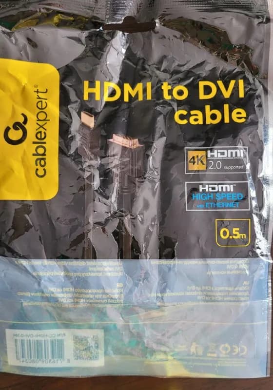 HDMI / DVI 0,5 m, рабочий. Оказалось, мне нужен другой разъём. — Тбилиси — 8 ₾