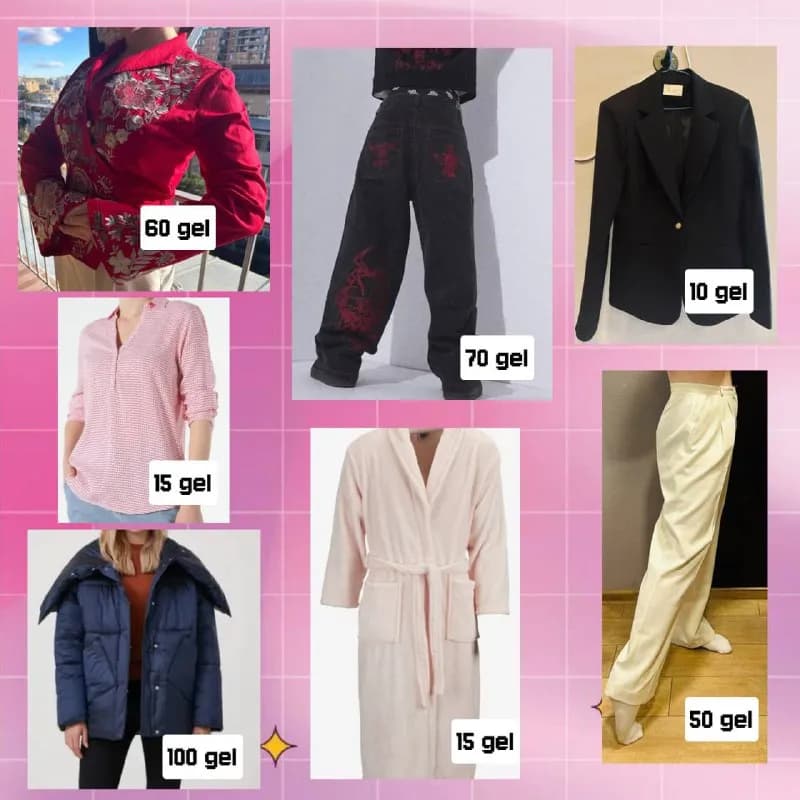 1. Расшитый красный пиджак-жакет (S/M) — 60 gel — Тбилиси — 60 ₾