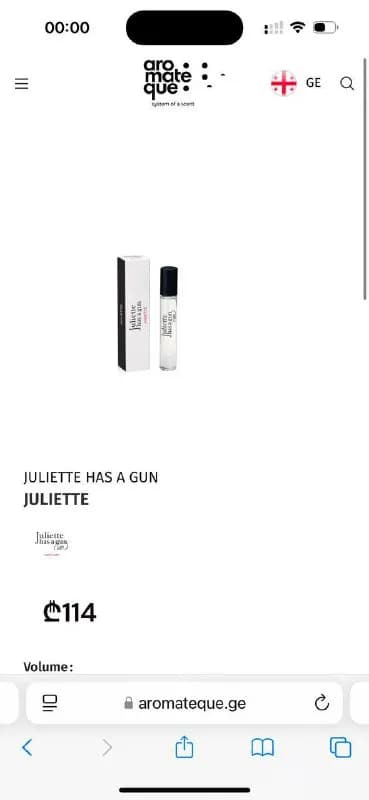 Парфюм Juliette has a gun — Тбилиси — 50 ₾