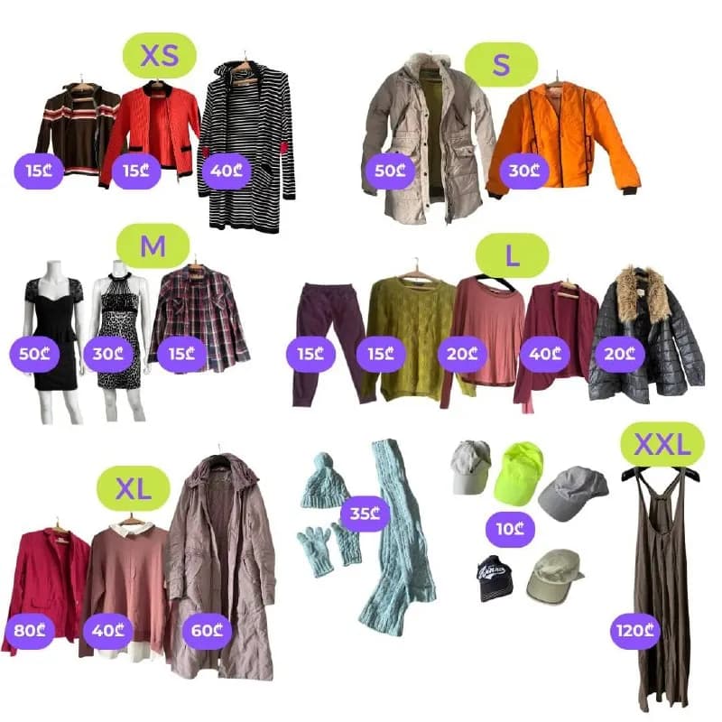 1-2 раза) и б\у в хорошем качестве. Размеры разные XS, S, M, L, XL, XXL. По мимо одежды продаю женск