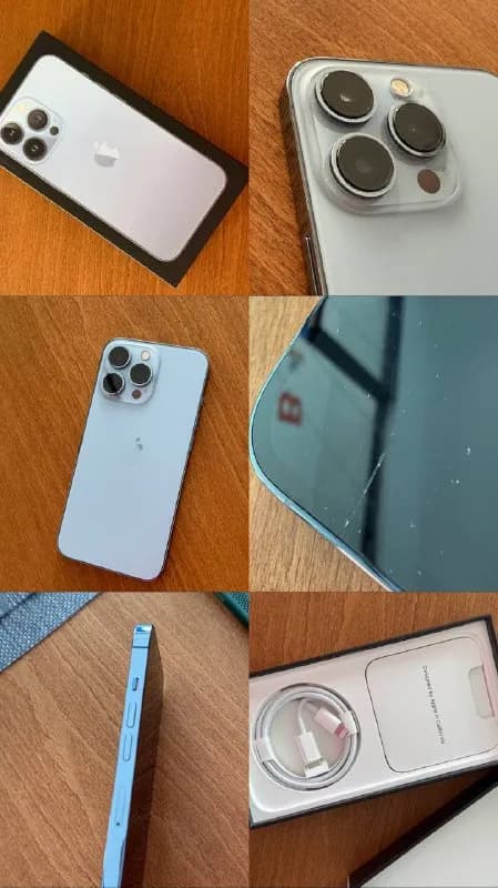 iPhone 13Pro blue, 128, батарея 87%, не вскрывался, в идеальном состоянии за исключением небольшой ц — Тбилиси — 1400 ₾