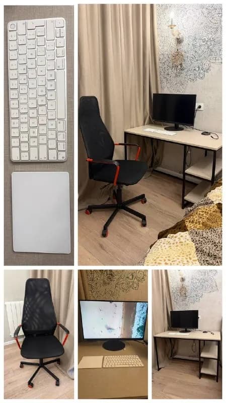 1. Клавиатура Apple Magic Keyboard с Touch ID, модель A2449(белая, беспроводная, Bluetooth, подключе — Батуми — 250 ₾