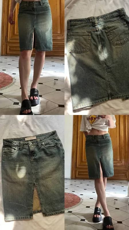 👁️ винтажная джинсовая юбка заниженная посадка — Тбилиси — 25 ₾