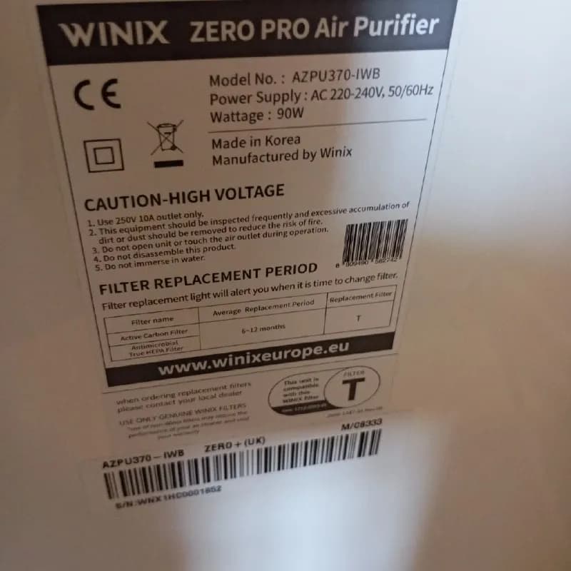 Winix Zero Pro (AZPU370-IWB) — Батуми — 300 ₾