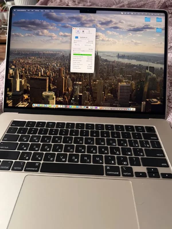 MacBook Air 15 m², купила год назад, использовала мало, нет нужды, 2800 — Тбилиси